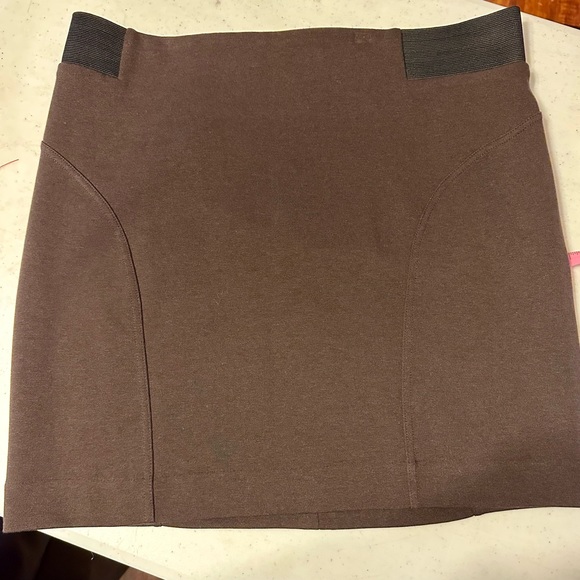 Michael Michael Kors brown and black elastic waist miniskirt size 10 - Picture 2 of 7